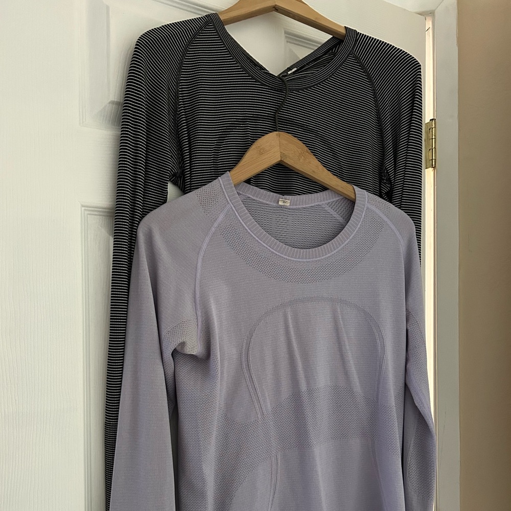 2- Lululemon Athletica Swiftly Relaxed Long Sleeve. Both are size 10